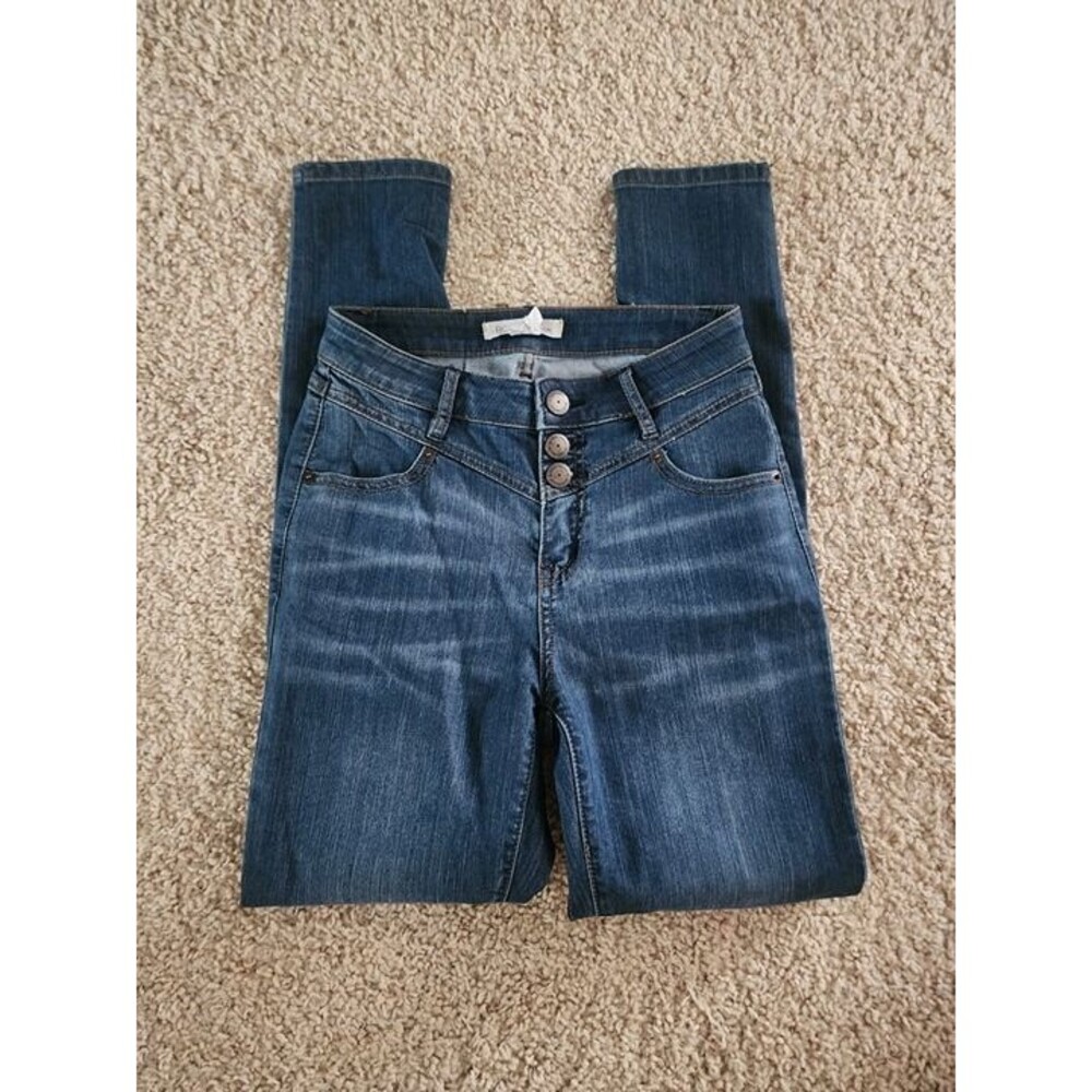 BCBGeneration Womens High Waist 3-Button Fly Skinny Jeans Size 26 Medium Wash